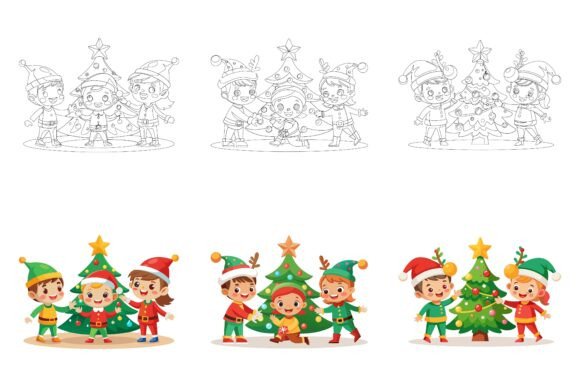 Cartoon Christmas Kids: Festive Design Assets Made Simple
