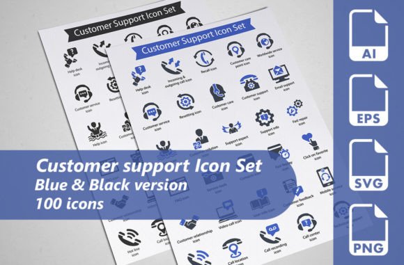 Elevate Your Visual Communication with a Comprehensive Customer Support Icon Set