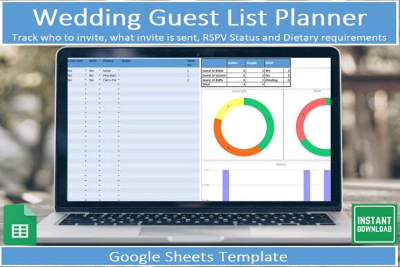 Google Sheets Wedding Guest List Template