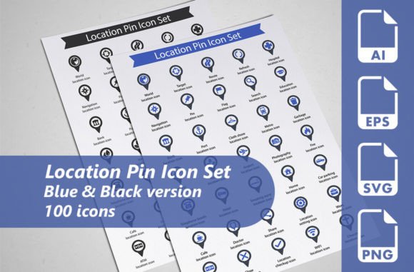 Location Pin Icon Set: 100 Meticulously Designed Icons for Modern Design Projects