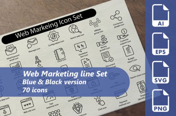 Marketing Line Icon Set: A Practical Asset for Streamlined Visual Communication