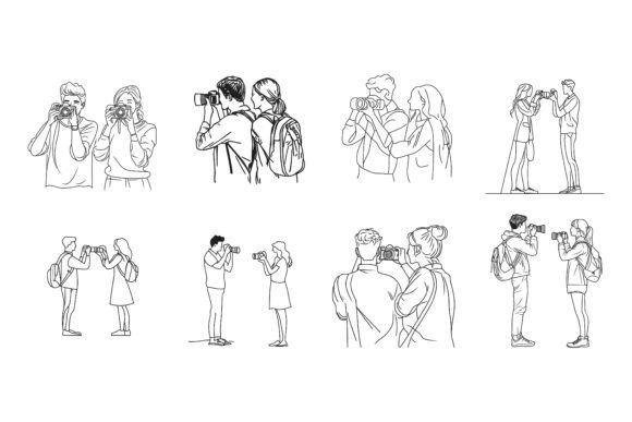People Take Selfies: Versatile Vector Illustrations for Your Projects