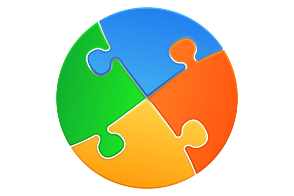 Puzzle Elements Together: Four Parts Col – A Versatile Visual Resource for Creators and Professionals