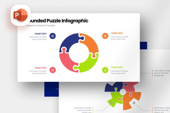 Rounded Puzzle Infographic Presentation: Streamlining Complex Ideas with Visual Clarity